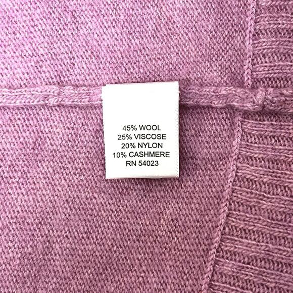 Banana Republic Sweater Pink Italian Yarn Womens Large Wool Blend Pullover Soft - Picture 8 of 9